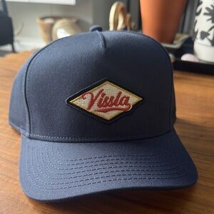 VISSLA Navy Patch Logo Truckers Cap